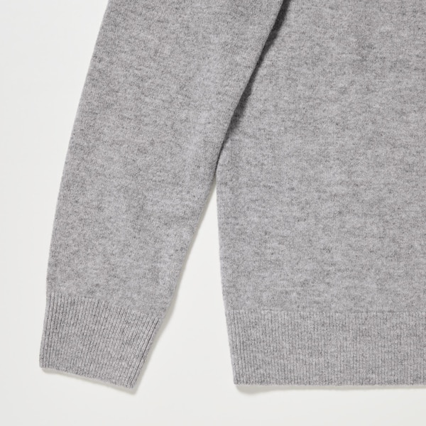 Uniqlo Cashmere Crew Neck Long-Sleeve Naisten Neulepuserot Harmaat | 5974-LIZCF