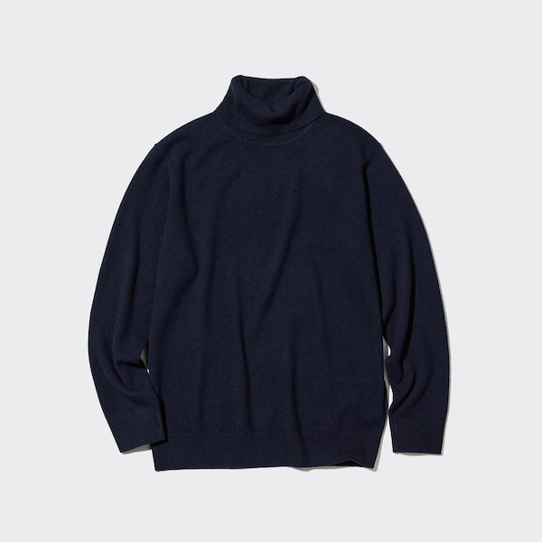 Uniqlo Cashmere Turtleneck Long-Sleeve Miesten Neulepuserot Laivastonsininen | 7032-XOZUH