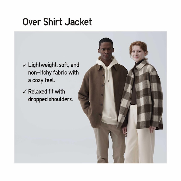 Uniqlo Checked Overshirt Miesten jackets Ruskea | VUPGLR-648