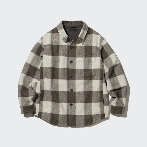 Uniqlo Checked Overshirt Miesten jackets Ruskea | VUPGLR-648