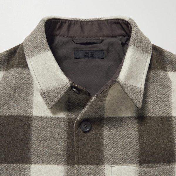 Uniqlo Checked Overshirt Miesten jackets Ruskea | VUPGLR-648