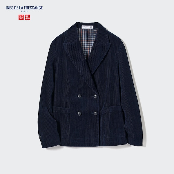 Uniqlo Corduroy Double-Breasted Naisten jackets Laivastonsininen | 9308-BXGTQ