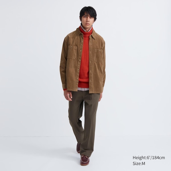 Uniqlo Corduroy Work Long-Sleeve Miesten Paidat Ruskea | 9125-IRQPM