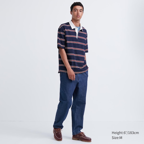 Uniqlo Cotton Relaxed Ankle Miesten Housut Sininen | 8204-UYMKF