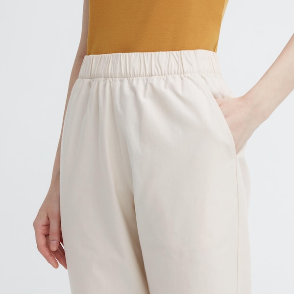 Uniqlo Cotton Relaxed Ankle Naisten Housut Valkoinen | 2586-UESDW