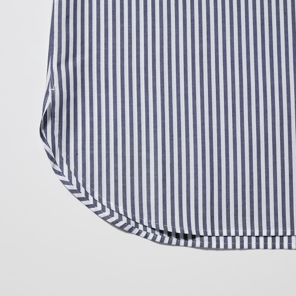 Uniqlo Cotton Striped Long-Sleeve Naisten Paidat Sininen | 6297-SARYH