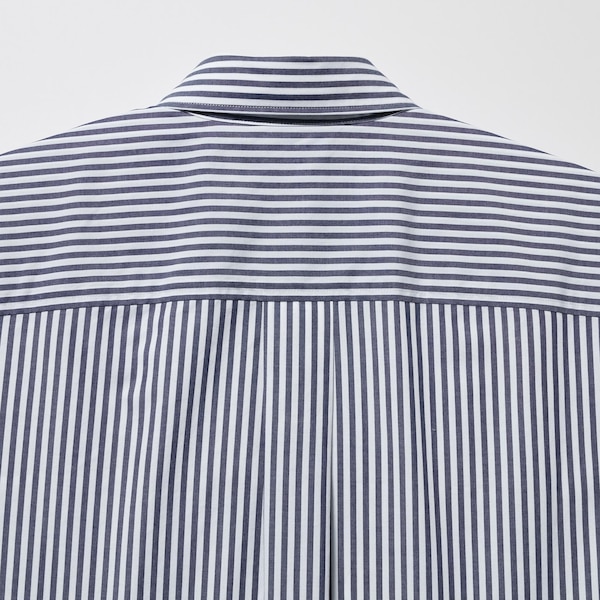 Uniqlo Cotton Striped Long-Sleeve Naisten Paidat Sininen | 6297-SARYH