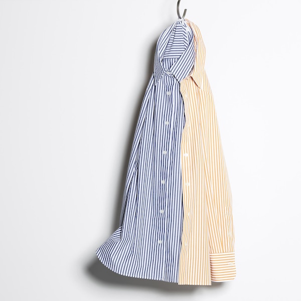 Uniqlo Cotton Striped Long-Sleeve Naisten Paidat Sininen | 6297-SARYH