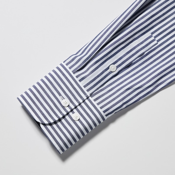 Uniqlo Cotton Striped Long-Sleeve Naisten Paidat Sininen | 6297-SARYH