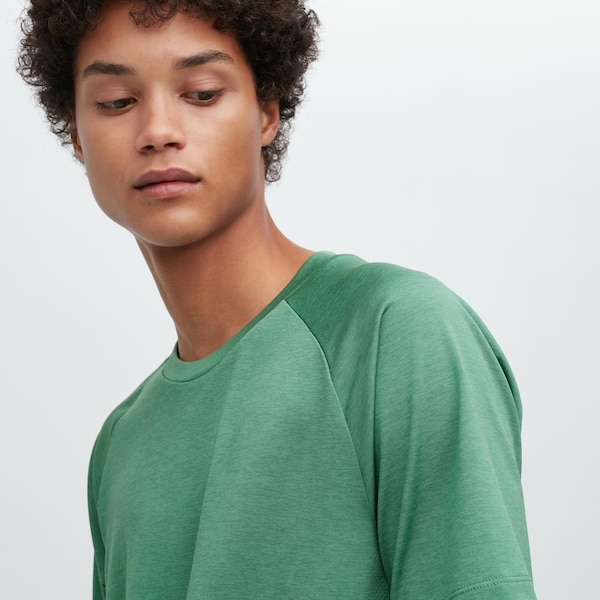 Uniqlo DRY-EX Crew Neck Short-Sleeve Miesten T Paidat Vihreä | 0753-RNFQH