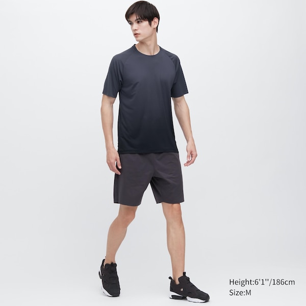 Uniqlo DRY-EX Crew Neck Short-Sleeve Miesten T Paidat Mustat | 7841-WFAPT