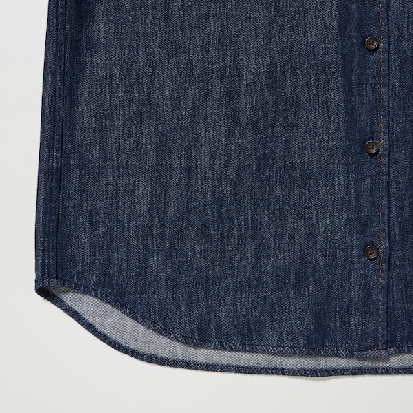 Uniqlo Denim Long-Sleeve Naisten Paidat Laivastonsininen | 0592-LDWEA