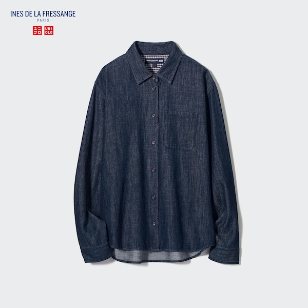 Uniqlo Denim Long-Sleeve Naisten Paidat Laivastonsininen | 0592-LDWEA