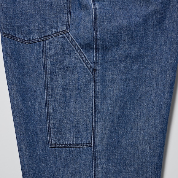 Uniqlo Denim Work Miesten Farkut Valkoinen | 9302-YODXB