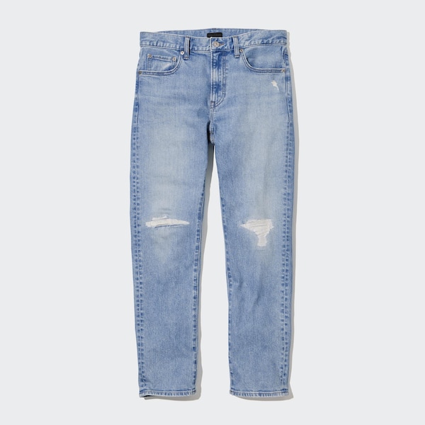 Uniqlo Distressed Slim-Fit Miesten Farkut Sininen | 2460-GQFBD