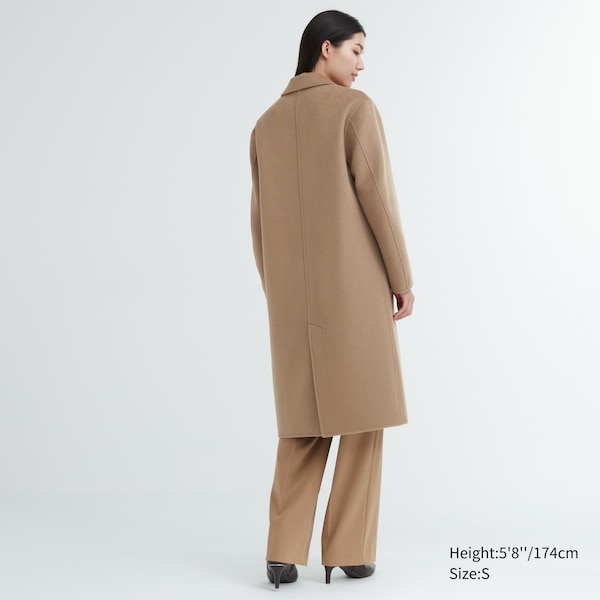 Uniqlo Double Face Long Naisten Takit Aprikoosi | 0375-IMQHY