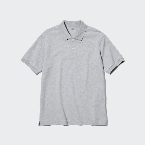 Uniqlo Dry Pique Short-Sleeve Miesten Pikeepaita Harmaat | 1743-EQDOA