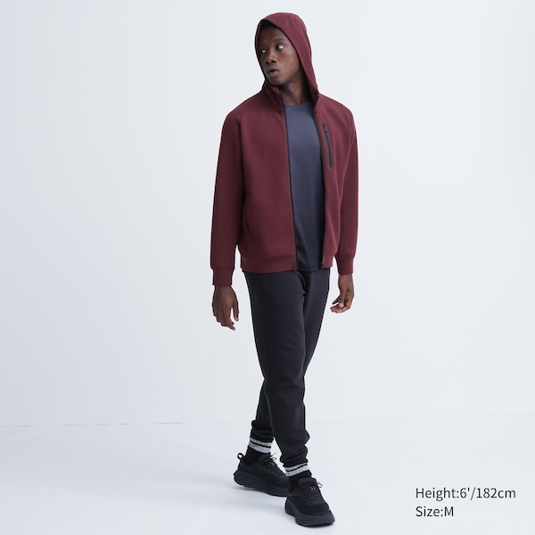 Uniqlo Dry Stretch Sweat Long-Sleeve Full-Zip Miesten Huppari Viininpunainen | 2196-JPERS