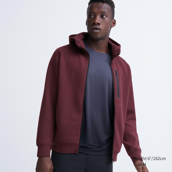 Uniqlo Dry Stretch Sweat Long-Sleeve Full-Zip Miesten Huppari Viininpunainen | 2196-JPERS