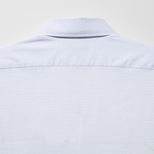 Uniqlo Easy Care Checked Stretch Slim-Fit Long-Sleeve Miesten Paidat Sininen | 0784-NPVAK