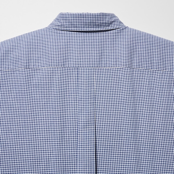 Uniqlo Extra Fine Cotton Broadcloth Checked Long-Sleeve Miesten Paidat Sininen | 0623-PVLSA