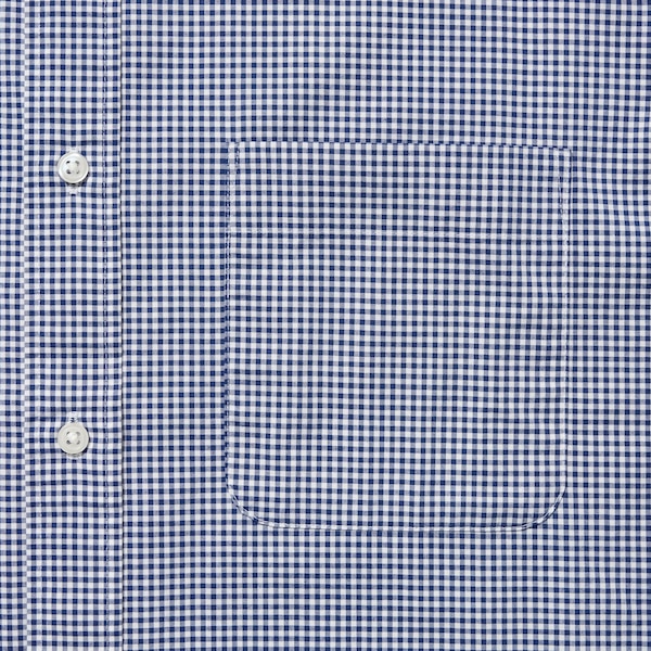 Uniqlo Extra Fine Cotton Broadcloth Checked Long-Sleeve Miesten Paidat Sininen | 0623-PVLSA