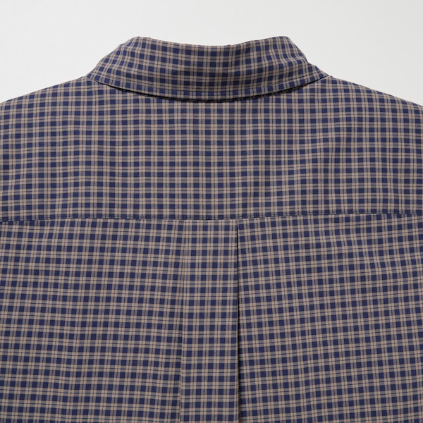 Uniqlo Extra Fine Cotton Broadcloth Checked Long-Sleeve Miesten Paidat Ruskea | 9807-VLFPW