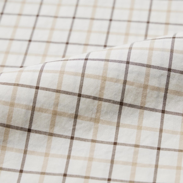 Uniqlo Extra Fine Cotton Broadcloth Checked Long-Sleeve Miesten Paidat Valkoinen | 8172-TSVUK