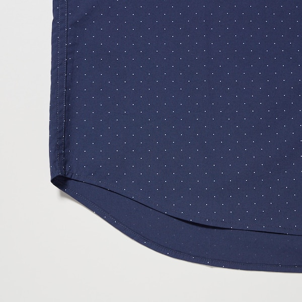 Uniqlo Extra Fine Cotton Broadcloth Dotted Long-Sleeve Miesten Paidat Sininen | 7498-UBFIZ