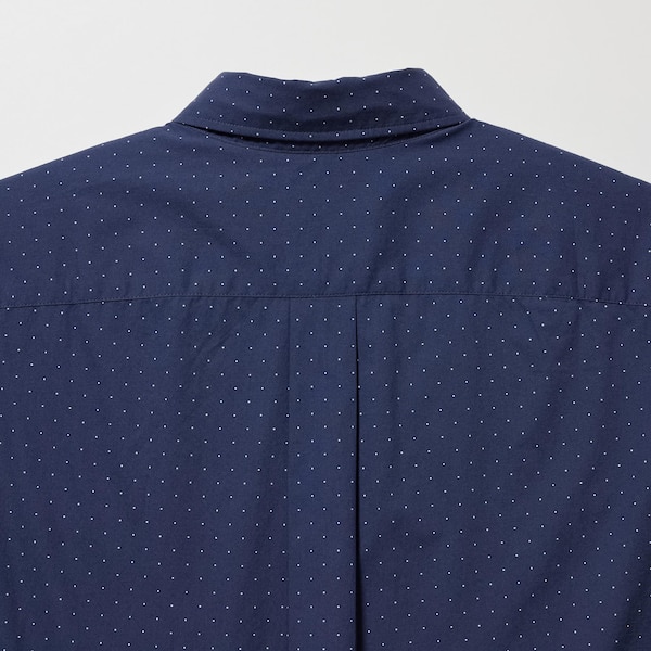 Uniqlo Extra Fine Cotton Broadcloth Dotted Long-Sleeve Miesten Paidat Sininen | 7498-UBFIZ