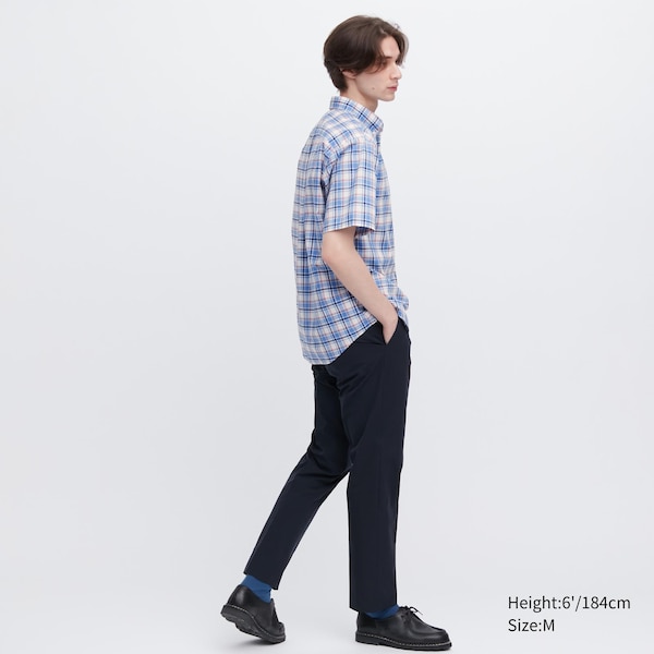 Uniqlo Extra Fine Cotton Short-Sleeve Miesten Paidat Sininen | 3708-NWYHA