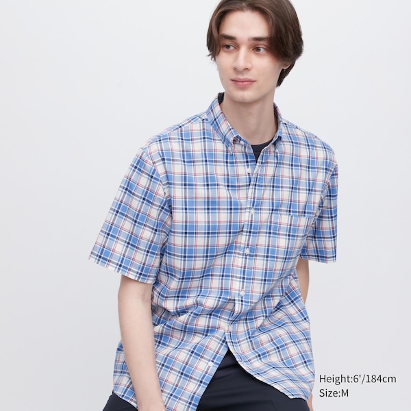 Uniqlo Extra Fine Cotton Short-Sleeve Miesten Paidat Sininen | 3708-NWYHA