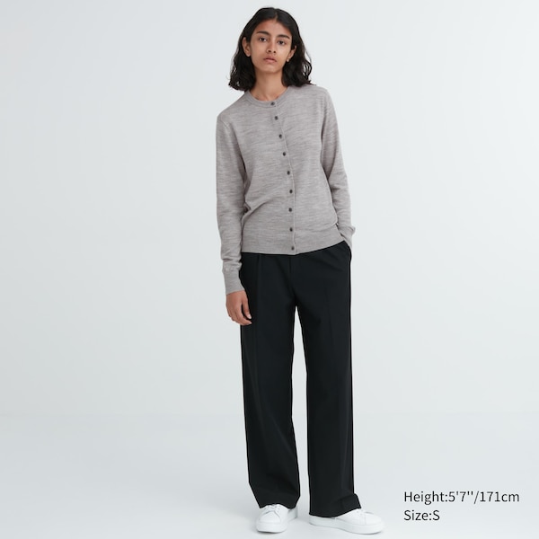 Uniqlo Extra Fine Merino Crew Neck Naisten Neuletakki Harmaat | 7214-EYIQV