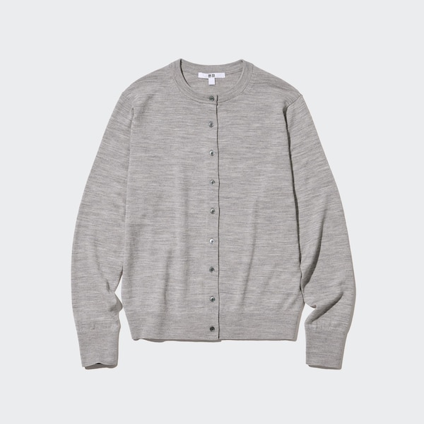 Uniqlo Extra Fine Merino Crew Neck Naisten Neuletakki Harmaat | 7214-EYIQV