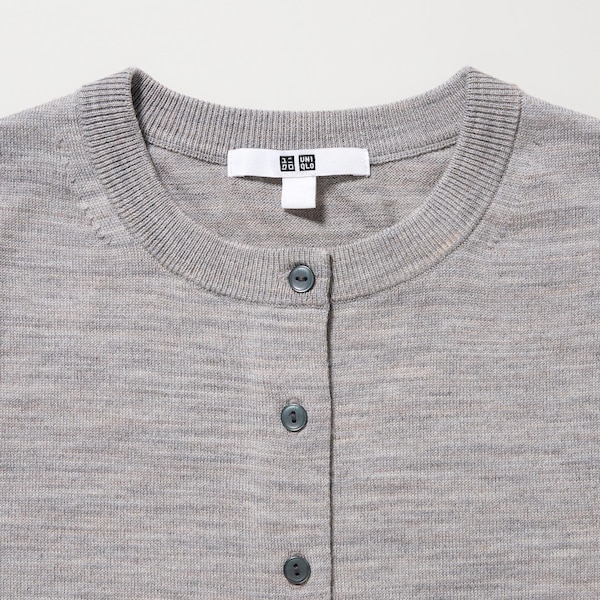 Uniqlo Extra Fine Merino Crew Neck Naisten Neuletakki Harmaat | 7214-EYIQV