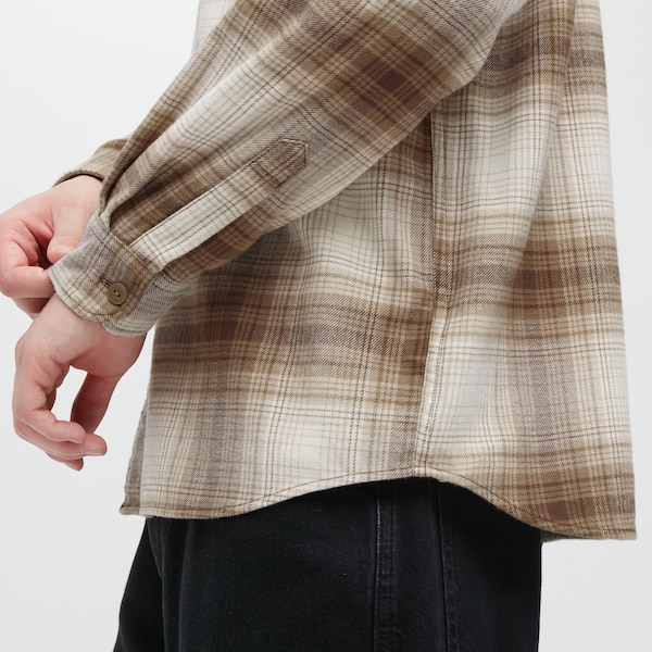 Uniqlo Flannel Checked Long-Sleeve Miesten Paidat Kupari | 5639-WHFYX