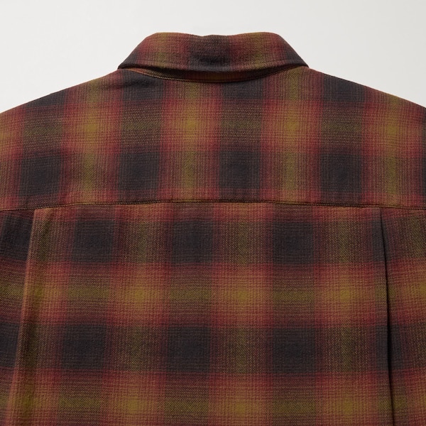 Uniqlo Flannel Checked Long-Sleeve Miesten Paidat Ruskea | 3496-BVISY