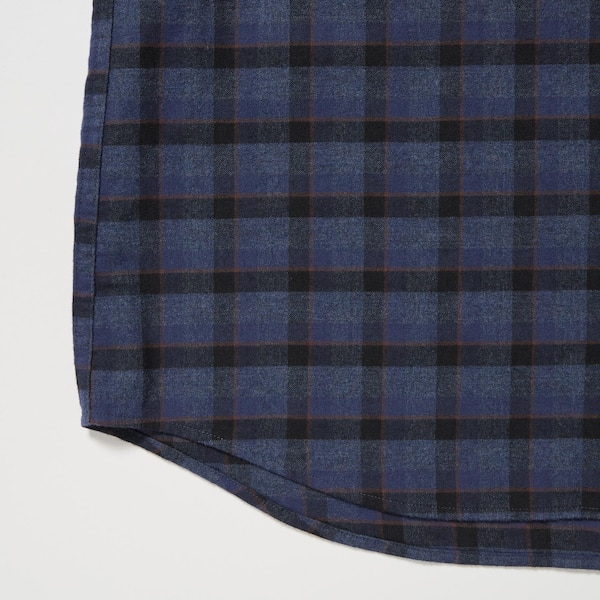 Uniqlo Flannel Checked Long-Sleeve Miesten Paidat Sininen | 2968-AFRTL