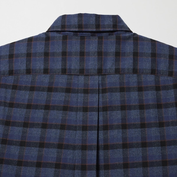 Uniqlo Flannel Checked Long-Sleeve Miesten Paidat Sininen | 2968-AFRTL