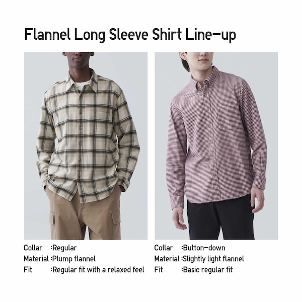 Uniqlo Flannel Checked Long-Sleeve Miesten Paidat Sininen | 2968-AFRTL