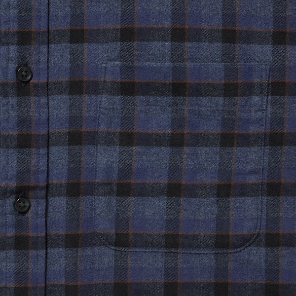 Uniqlo Flannel Checked Long-Sleeve Miesten Paidat Sininen | 2968-AFRTL