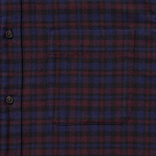 Uniqlo Flannel Checked Long-Sleeve Miesten Paidat Viininpunainen | 2580-EWAFT