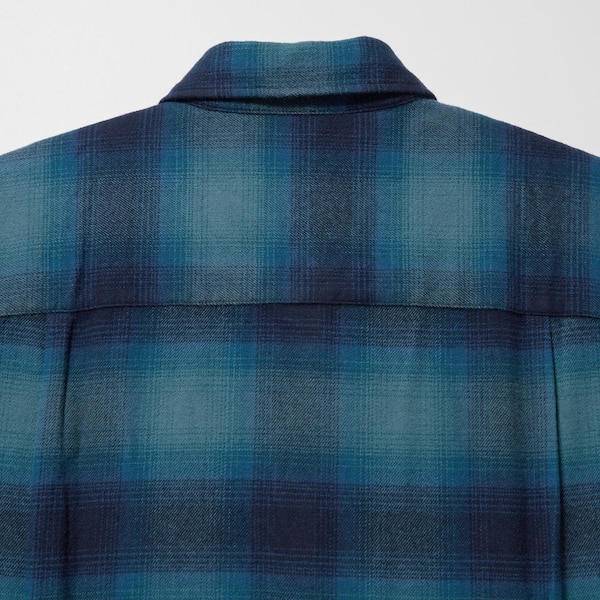 Uniqlo Flannel Checked Long-Sleeve Miesten Paidat Sininen | 6823-WHEZF