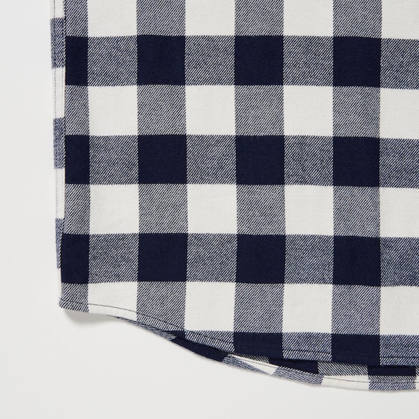 Uniqlo Flannel Checked Long-Sleeve Miesten Paidat Sininen | 2513-XJSIK