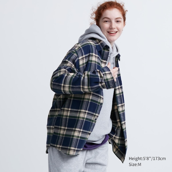 Uniqlo Flannel Checked Long-Sleeve Naisten Paidat Sininen | 5149-TLNAR