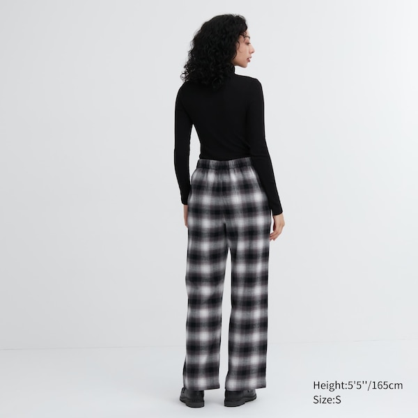 Uniqlo Flannel Checked Naisten Housut Harmaat | 4673-WZBAV