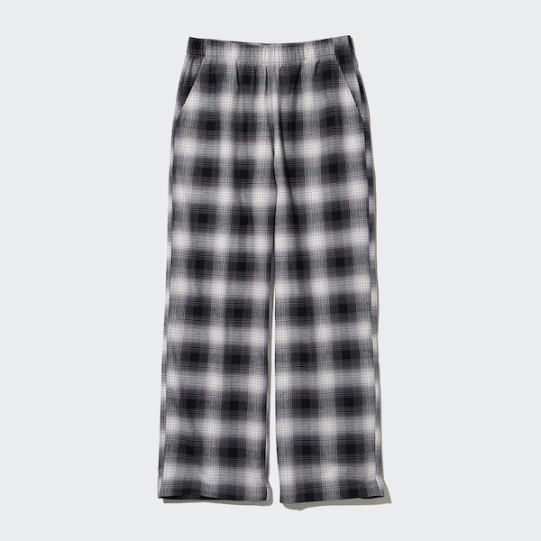 Uniqlo Flannel Checked Naisten Housut Harmaat | 4673-WZBAV