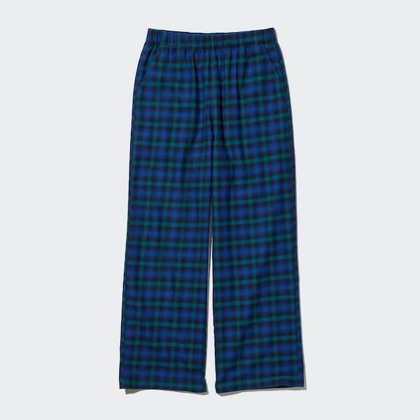 Uniqlo Flannel Checked Naisten Housut Sininen | 8460-NGPBL