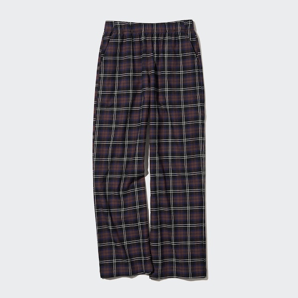 Uniqlo Flannel Checked Naisten Housut Tummanruskea | 6157-ADFPC