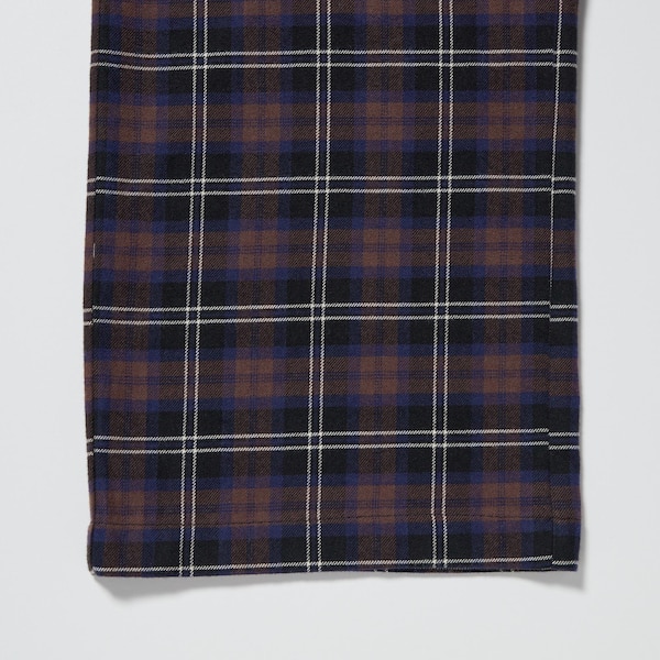 Uniqlo Flannel Checked Naisten Housut Tummanruskea | 6157-ADFPC